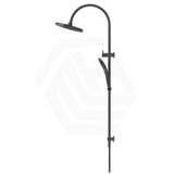 Bella Vista Mica Gooseneck Round Twin Rail Shower Set Variant Colors Available