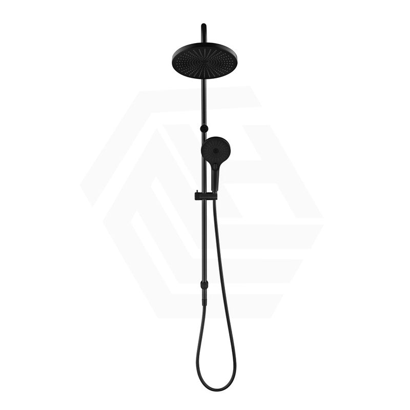 Bella Vista Mica Stainless Steel Fluted Gooseneck Twin Shower Set 3 Functions In Various Colours