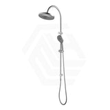 Bella Vista Mica Stainless Steel Fluted Gooseneck Twin Shower Set 3 Functions In Various Colours