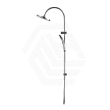 Bella Vista Mica Stainless Steel Fluted Gooseneck Twin Shower Set 3 Functions In Various Colours