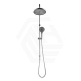 Bella Vista Mica Stainless Steel Fluted Gooseneck Twin Shower Set 3 Functions In Various Colours