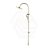 Bella Vista Mica Stainless Steel Fluted Gooseneck Twin Shower Set 3 Functions In Various Colours