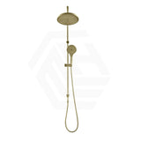 Bella Vista Mica Stainless Steel Fluted Gooseneck Twin Shower Set 3 Functions In Various Colours