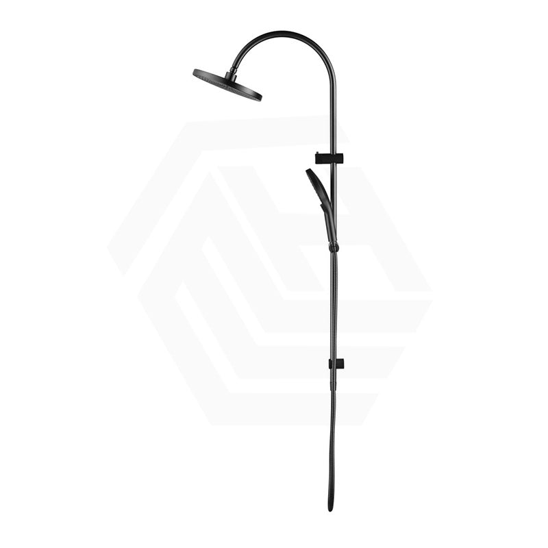 Bella Vista Mica Stainless Steel Fluted Gooseneck Twin Shower Set 3 Functions In Various Colours