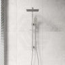 N#5(Nickel) Bella Vista Cresta Square Twin Shower Set