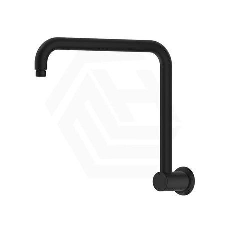 Bella Vista Mica Heritage Round Gooseneck Shower Arm Wall Mounted Matt Black