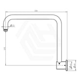 Bella Vista Mica Gooseneck 350mm Stainless Steel Shower Arm Only Variant Colors Available