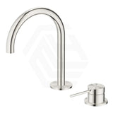 Bella Vista Mica Gooseneck Stainless Steel Hob Mounted Basin Mixer Tap Set Available In Colors