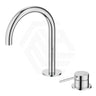Bella Vista Mica Gooseneck Stainless Steel Hob Mounted Basin Mixer Tap Set Available In Colors
