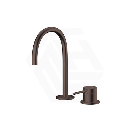 Bella Vista Mica Gooseneck Stainless Steel Hob Mounted Basin Mixer Tap Set Available In Colors