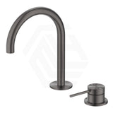 Bella Vista Mica Gooseneck Stainless Steel Hob Mounted Basin Mixer Tap Set Available In Colors