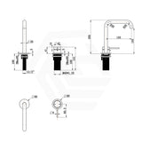 Bella Vista Mica Soft-Square Stainless Steel Hob Mounted Bath/Basin Mixer Tap Set Available In Colors