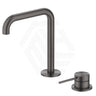 Bella Vista Mica Soft-Square Stainless Steel Hob Mounted Bath/Basin Mixer Tap Set Available In Colors