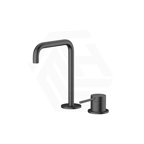 Bella Vista Mica Soft-Square Stainless Steel Hob Mounted Bath/Basin Mixer Tap Set Available In Colors