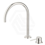 Bella Vista Mica Gooseneck Stainless Steel Hob Mounted Sink/Basin Mixer Tap Set Available In Colors