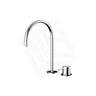 Bella Vista Mica Gooseneck Stainless Steel Hob Mounted Sink/Basin Mixer Tap Set Available In Colors