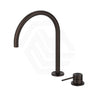 Bella Vista Mica Gooseneck Stainless Steel Hob Mounted Sink/Basin Mixer Tap Set Available In Colors
