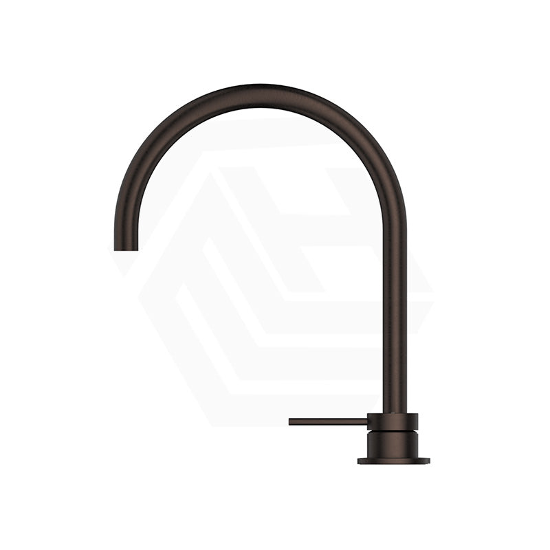 Bella Vista Mica Gooseneck Stainless Steel Hob Mounted Sink/Basin Mixer Tap Set Available In Colors