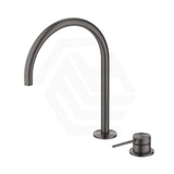 Bella Vista Mica Gooseneck Stainless Steel Hob Mounted Sink/Basin Mixer Tap Set Available In Colors
