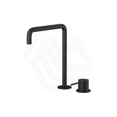 Bella Vista Mica Soft-Square Stainless Steel Hob Mounted Sink/Basin Mixer Tap Set Available In Colors