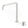 Bella Vista Mica Soft-Square Stainless Steel Hob Mounted Sink/Basin Mixer Tap Set Available In Colors