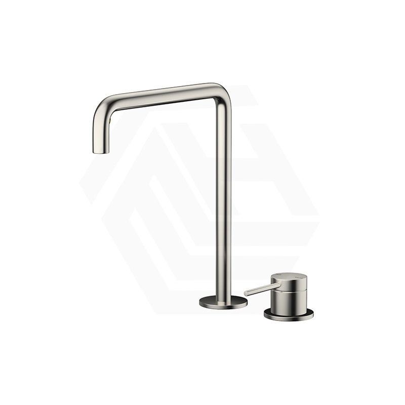 Bella Vista Mica Soft-Square Stainless Steel Hob Mounted Sink/Basin Mixer Tap Set Available In Colors