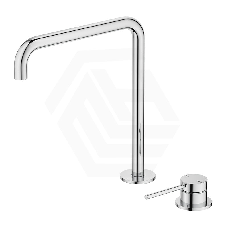 Bella Vista Mica Soft-Square Stainless Steel Hob Mounted Sink/Basin Mixer Tap Set Available In Colors