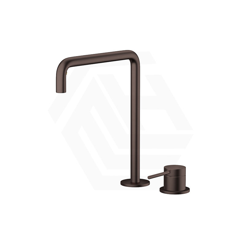Bella Vista Mica Soft-Square Stainless Steel Hob Mounted Sink/Basin Mixer Tap Set Available In Colors