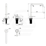 Bella Vista Mica Soft-Square Stainless Steel Hob Mounted Sink/Basin Mixer Tap Set Available In Colors