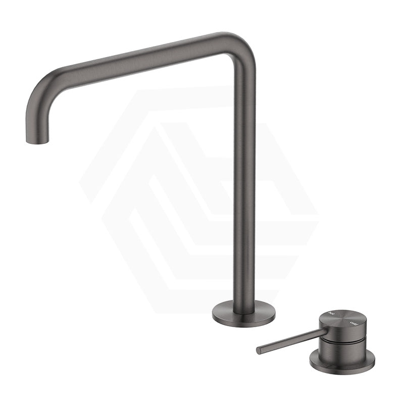 Bella Vista Mica Soft-Square Stainless Steel Hob Mounted Sink/Basin Mixer Tap Set Available In Colors