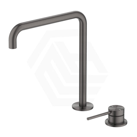 Bella Vista Mica Soft-Square Stainless Steel Hob Mounted Sink/Basin Mixer Tap Set Available In Colors