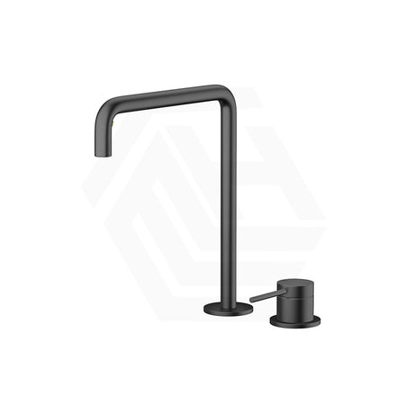 Bella Vista Mica Soft-Square Stainless Steel Hob Mounted Sink/Basin Mixer Tap Set Available In Colors