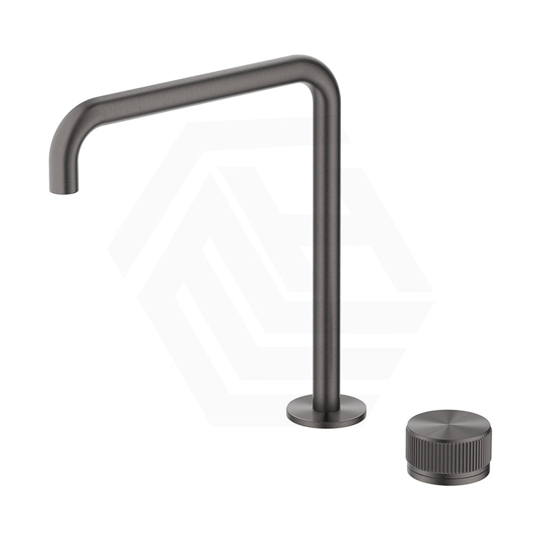 Bella Vista Mica Fluted Stainless Steel Hob Mounted Sink/Basin Tap Set Variant Colour Available
