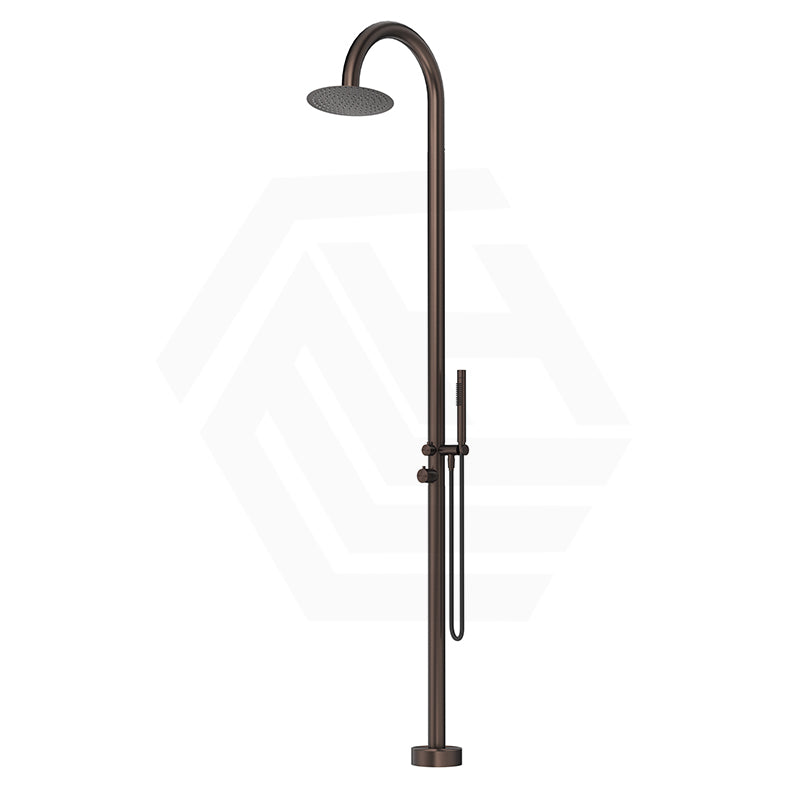 Bella Vista Mica 316 Stainless Steel Gooseneck Freestanding Outdoor Shower Set Variant Color Available