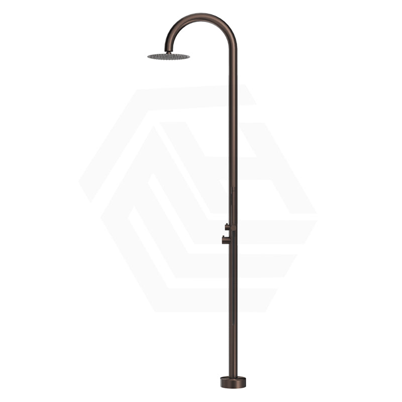 Bella Vista Mica 316 Stainless Steel Gooseneck Freestanding Outdoor Shower Set Variant Color Available