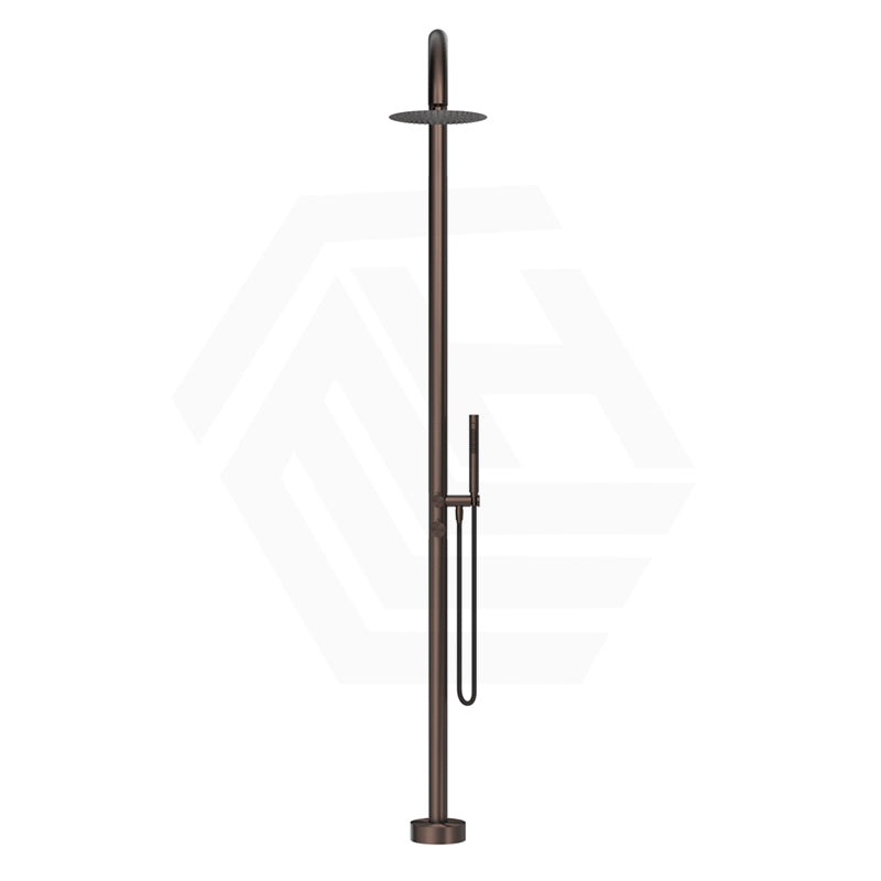 Bella Vista Mica 316 Stainless Steel Gooseneck Freestanding Outdoor Shower Set Variant Color Available