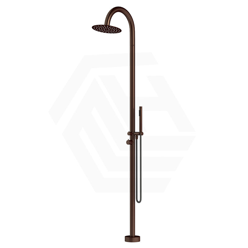 Bella Vista Mica 316 Stainless Steel Gooseneck Freestanding Outdoor Shower Set Variant Color Available