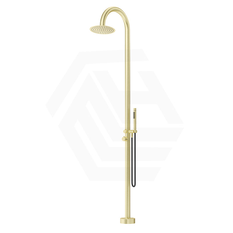 Bella Vista Mica 316 Stainless Steel Gooseneck Freestanding Outdoor Shower Set Variant Color Available