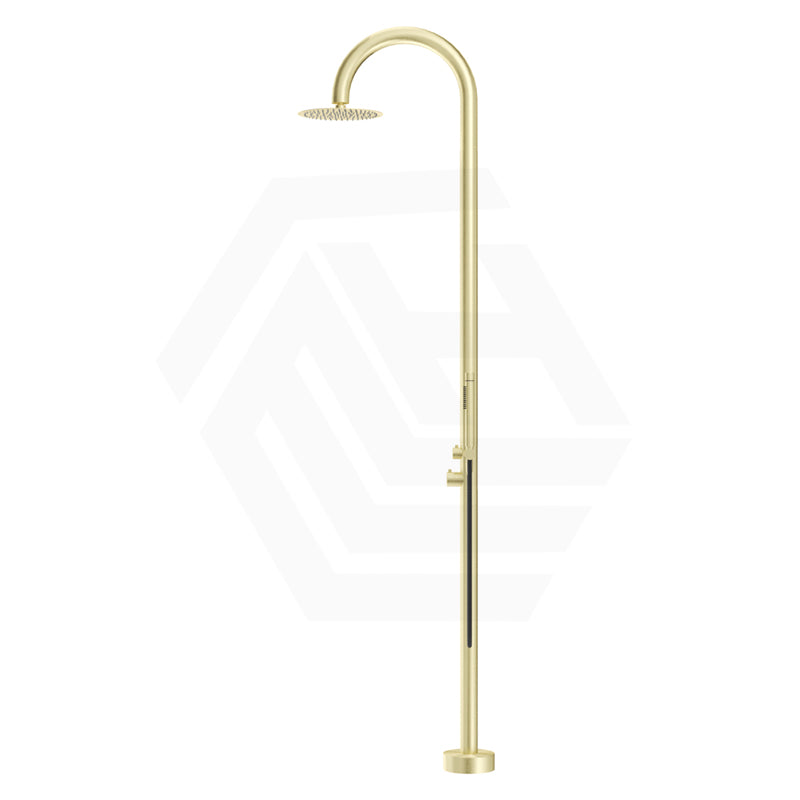 Bella Vista Mica 316 Stainless Steel Gooseneck Freestanding Outdoor Shower Set Variant Color Available