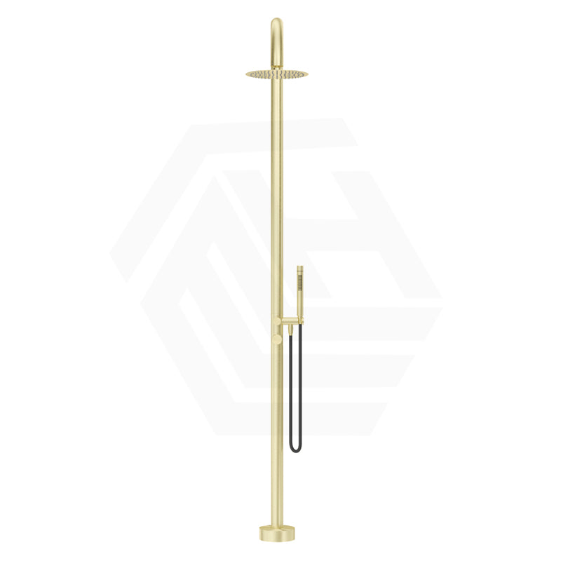 Bella Vista Mica 316 Stainless Steel Gooseneck Freestanding Outdoor Shower Set Variant Color Available