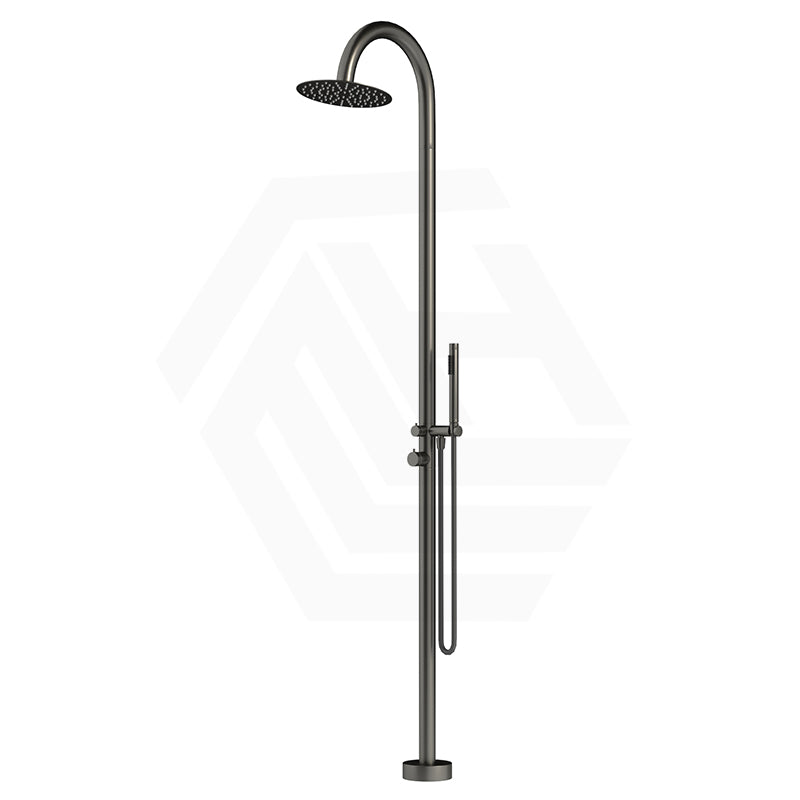 Bella Vista Mica 316 Stainless Steel Gooseneck Freestanding Outdoor Shower Set Variant Color Available