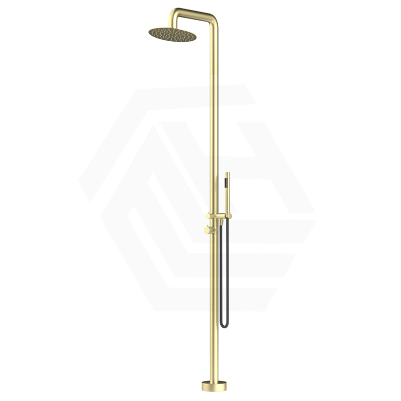 Bella Vista Mica Soft Square 316 Stainless Steel Freestanding Outdoor Shower Set Variant Color Available