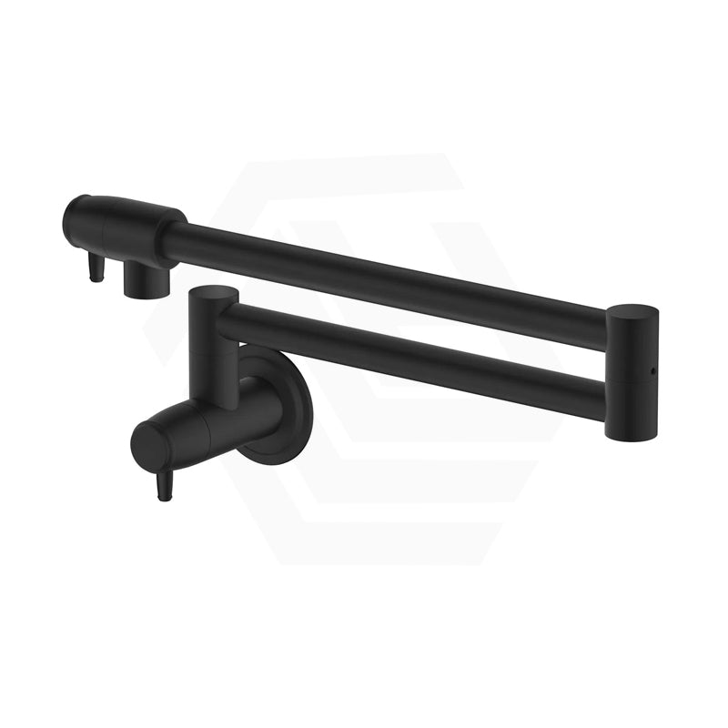 Bella Vista Mica Solid Brass Wall-Mounted Classic Kitchen Pot Filler Black