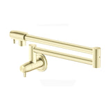 Bella Vista Mica Solid Brass Wall-Mounted Classic Kitchen Pot Filler French Gold