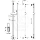 Bella Vista Mica Round Shower Rail with 3 Functions Handheld Shower Set Variant Colors Available