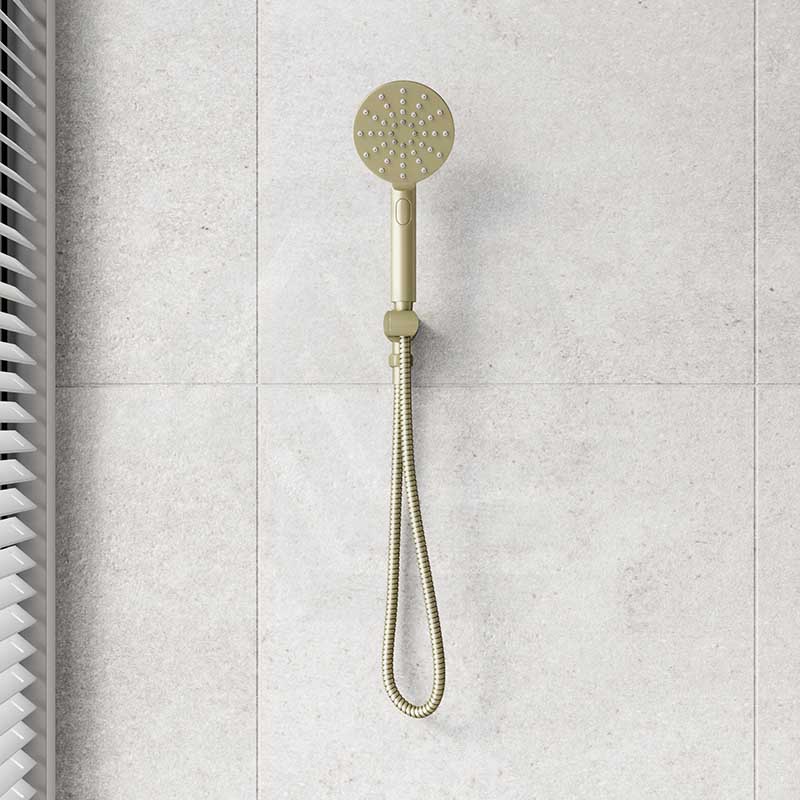 Bella Vista Mica Round 3 Functions Handheld Shower Set on Wall Bracket Variant Colors Available