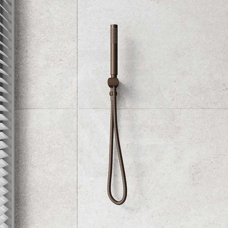 Bella Vista Mica Round Handheld Shower Set on Wall Bracket Variant Colors Available