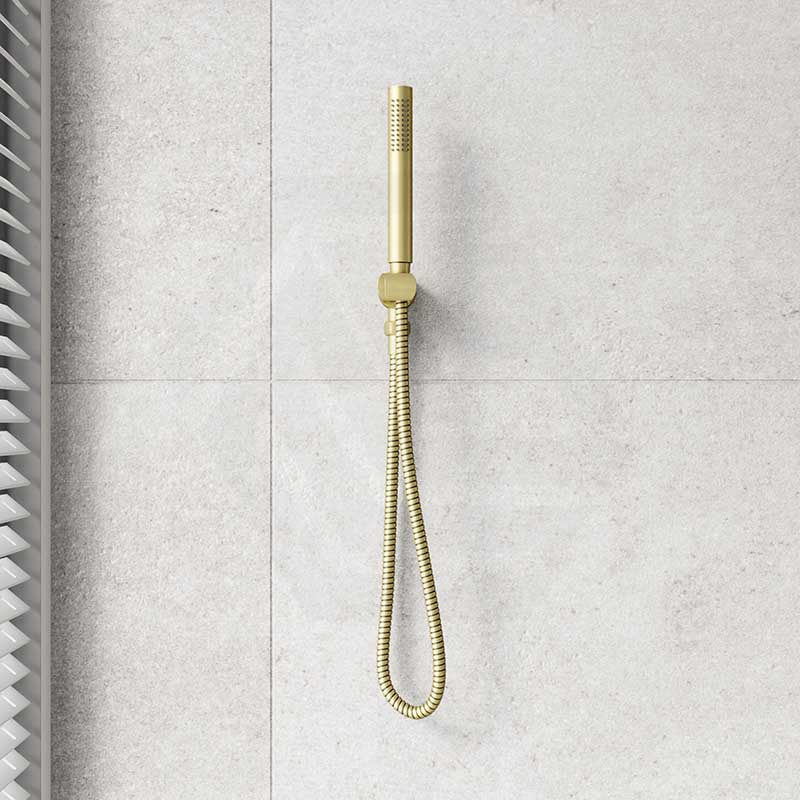 Bella Vista Mica Round Handheld Shower Set on Wall Bracket Variant Colors Available