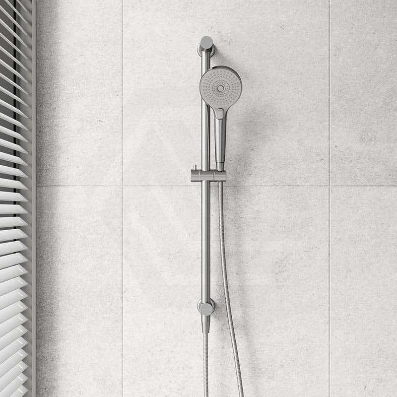 Bella Vista Mica Fluted Shower Rail with Handheld Set Inbuilt Inlet Stainless Variant Colour Available