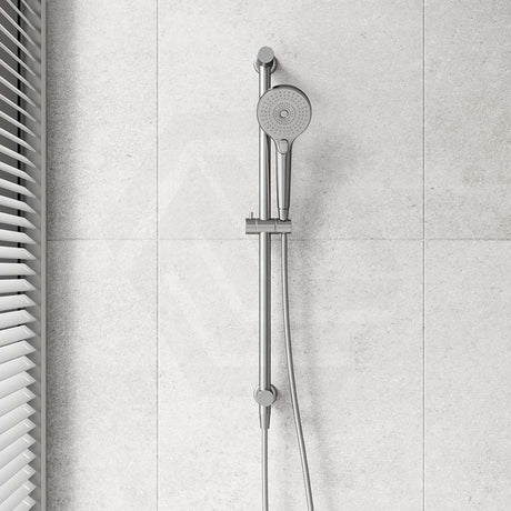 N#5(Nickel) Bella Vista Mica Fluted Shower Rail with Handheld Set Inbuilt Inlet Stainless